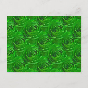 Cartão Postal Padrão de Papel de Carteira abstrato Emerald Green