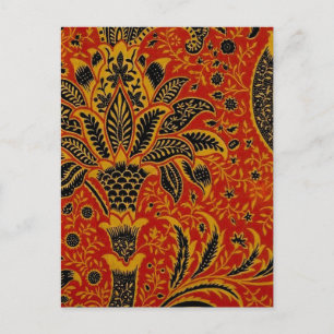 Cartão Postal Padrão de Papel de Carteira Vermelho Têxtil Anti