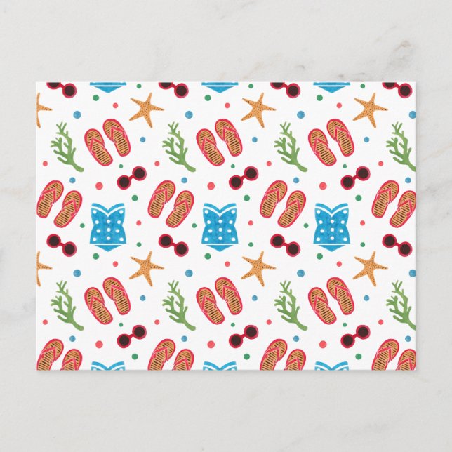 Cartão Postal Padrão de Paraíso de Verão (Frente)