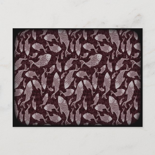 Cartão Postal Padrão de Peixes Submarinos (Frente)