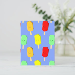 Cartão Postal Padrão de Pop de gelo fruta 