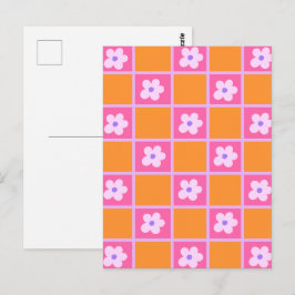 Cartão Postal Padrão De Quadro De Verificação Retroativo Em Lara