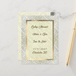 Cartão Postal Padrão de Rabisco Elegante