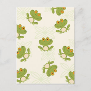 Cartão Postal Padrão de Sapo Verde Bonito