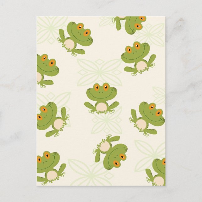 Cartão Postal Padrão de Sapo Verde Bonito (Frente)