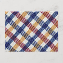 Cartão Postal Padrão de Tartan multicolorido