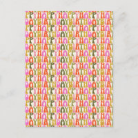 Padrão de Texto de Aniversário Feliz e Colorido