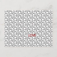 Padrão de Tipografia "Louco, Amor" em Branco Negro