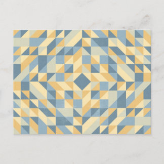 Cartão Postal Padrão de triângulo da Cinza amarela