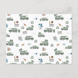 Cartão Postal Padrão de veículos para crianças de caminhões de R