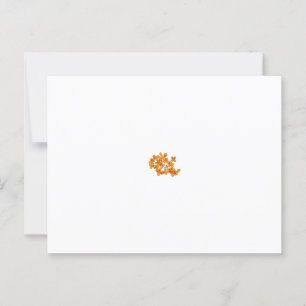 Cartão Postal Padrão decorativo de cor laranja e branco estiliza