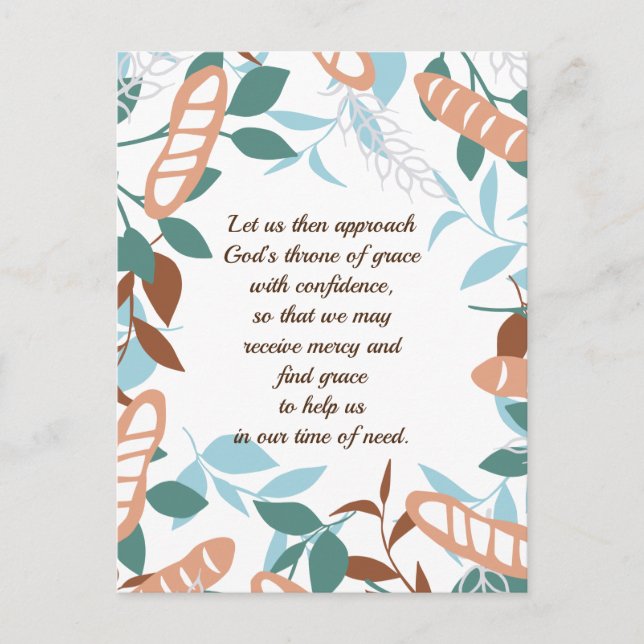 Cartão Postal Padrão delicioso de carne de trigo orgânica editáv (Frente)