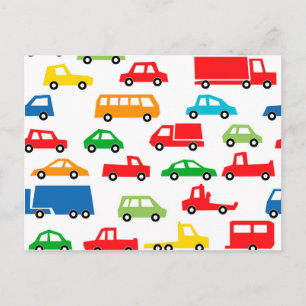 Cartão Postal padrão do carro de brinquedo - ilustração do au