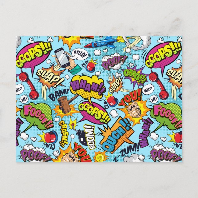 Cartão Postal Padrão do História em quadrinhos (Frente)