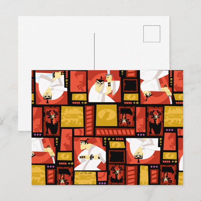 Cartão Postal Padrão do painel de artes de caracteres Samurai Ja (Frente/Verso)