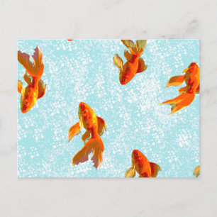 Cartão Postal padrão do peixe dourado