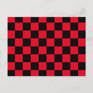 Cartão Postal Padrão do quadro de referência preto vermelho