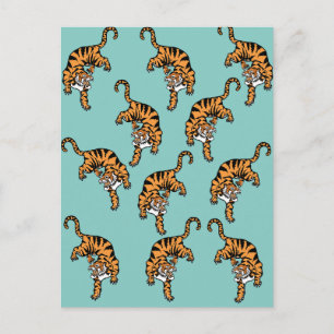 Cartão Postal Padrão do Tigre da Ásia