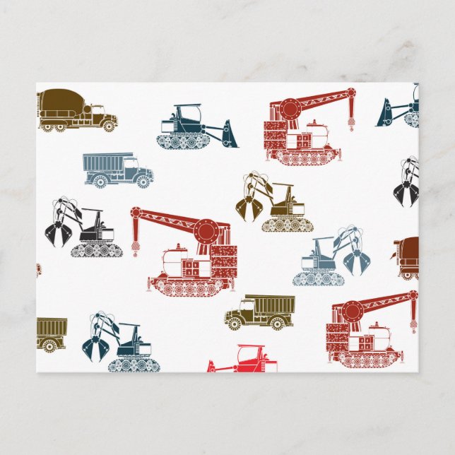 Cartão Postal Padrão do veículo de construção (Frente)