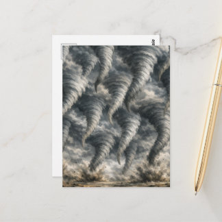 Cartão Postal Padrão Dramático de Tempestade de Tornado
