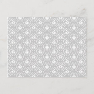 Cartão Postal Padrão Elegante Branco e Cinza. Droga.