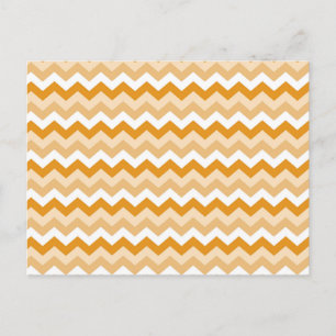 Cartão Postal Padrão em zigue-zague (Laranja e branco)