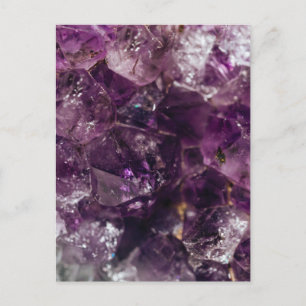Cartão Postal Padrão Energético Purple Ametyst Crystal Quartz