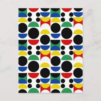 Cartão Postal Padrão Escandinavo Bauhaus de Meados do Século