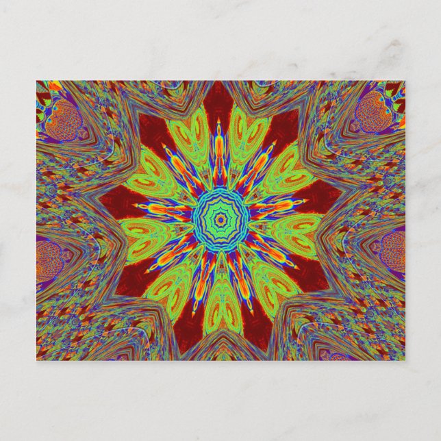 Cartão Postal Padrão étnico europeu da Ásia africana (Frente)