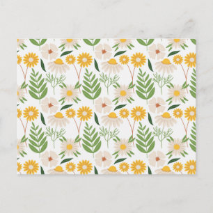 Cartão Postal Padrão Floral