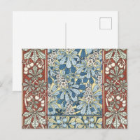 Padrão Floral de Castanheira Art Nouveau Antigo