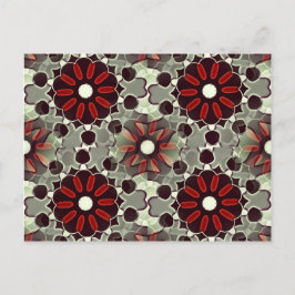 Cartão Postal Padrão floral decorativo