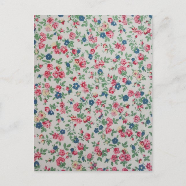 Cartão Postal Padrão floral dos rosas de tenda giratória elegant (Frente)