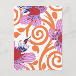Cartão Postal Padrão floral vintage, E. A. Seguy Art Nouveau