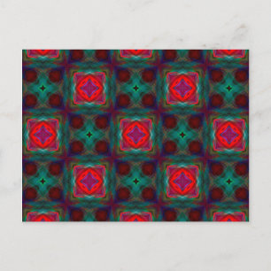 Cartão Postal Padrão Fractal de abstrato