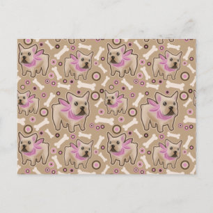 Cartão Postal Padrão Francês para Bulldog