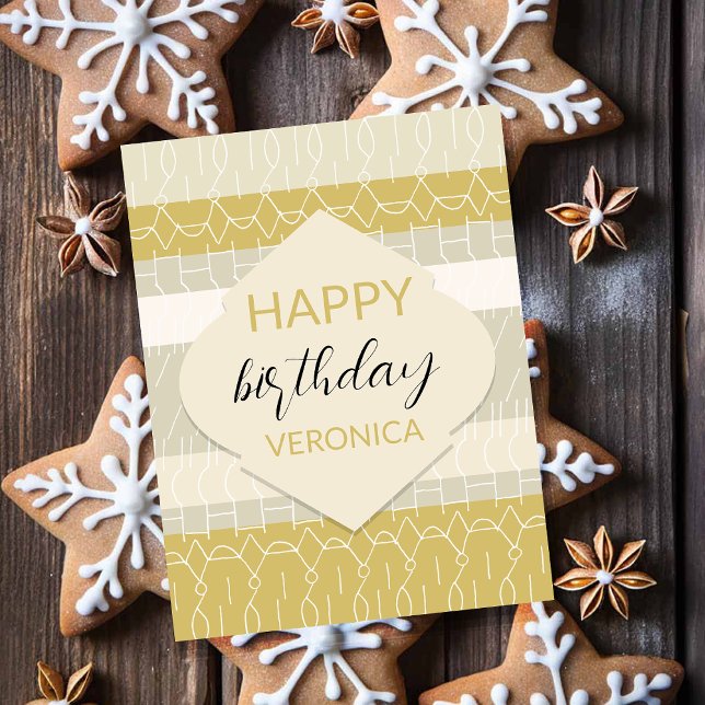 Cartão Postal Padrão Geométrico do Pastel Moderno Urbano Cute (Criador carregado)