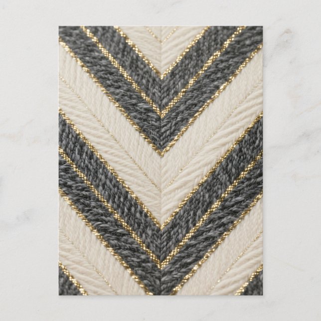 Cartão Postal Padrão Glam Chevron Ziguezague (Frente)