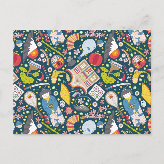 Cartão Postal Padrão Japonês Invisível (Frente)