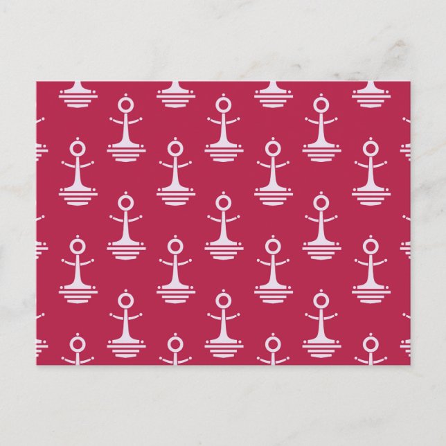 Cartão Postal Padrão moderno de âncoras (Frente)