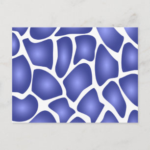 Cartão Postal Padrão Mosaico Aleatório Azul Profundo