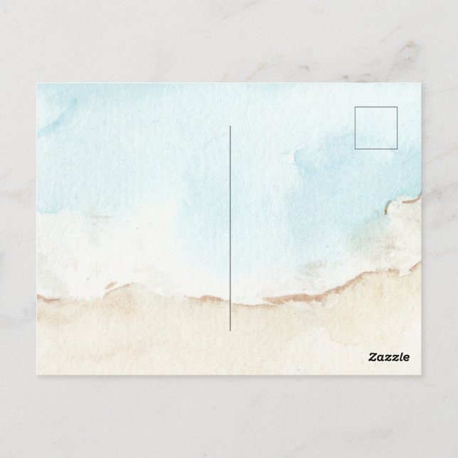 Cartão Postal Padrão Perfeito para Imagens no Oceano Azul (Verso)