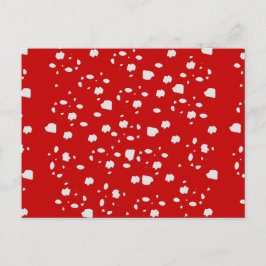 Cartão Postal padrão ponto com toadstool vermelha