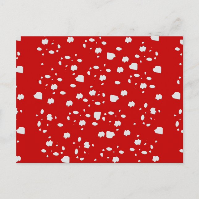 Cartão Postal padrão ponto com toadstool vermelha (Frente)