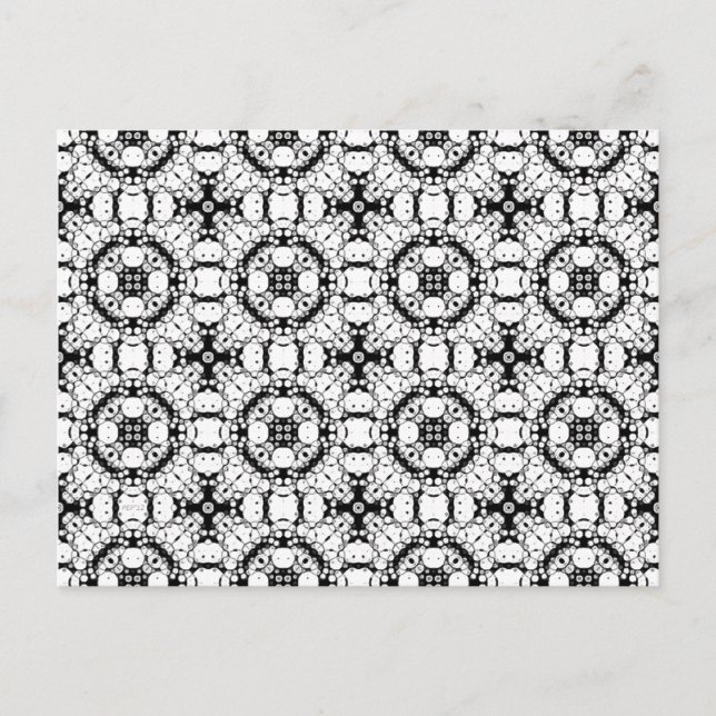 Cartão Postal Padrão Preto E Branco (Frente)