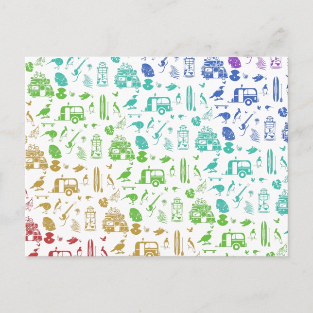 Cartão Postal Padrão Rainbow Nova Zelândia (Frente)