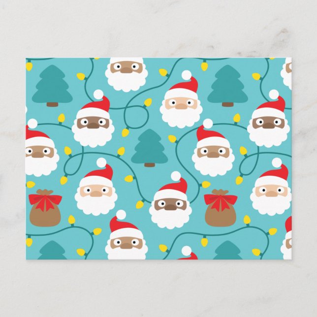 Cartão Postal Padrão Santa Clauses (Frente)