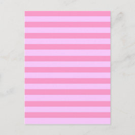 Cartão Postal Padrão Simples Moderno de Stripe Rosa Rosa