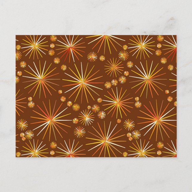 Cartão Postal Padrão Sputnik de meio século, Castanho de Chocola (Frente)
