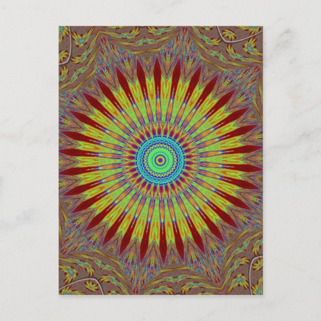 Cartão Postal Padrão tribal africano de tapetes iranianos.jpg (Frente)